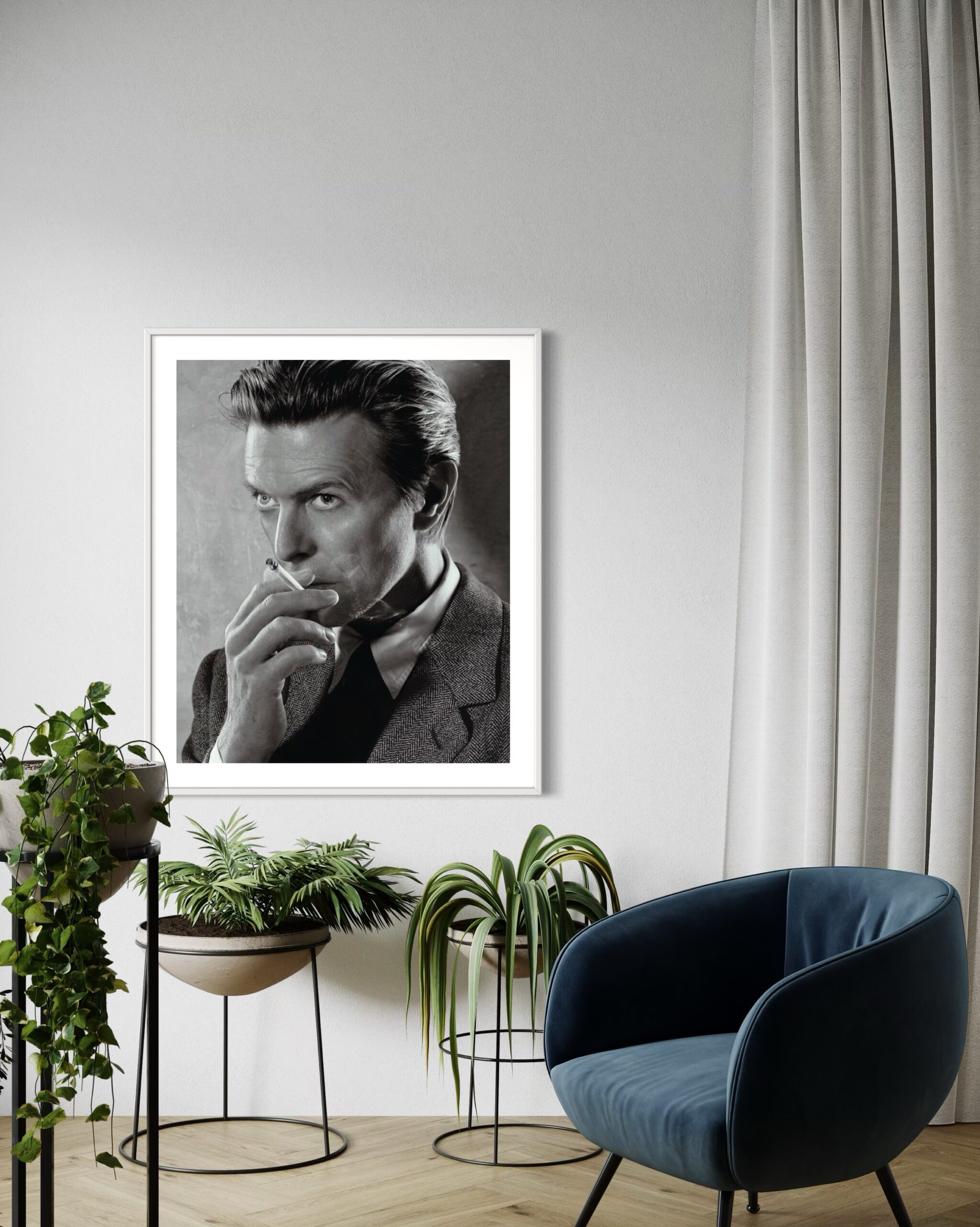 MK - David Bowie Smoking - B&W - Medium - 2